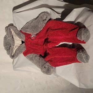 San Francisco 49ers Infants Red & Gray Fleece Full-Zip Sleeper, Size: 3/6 mo